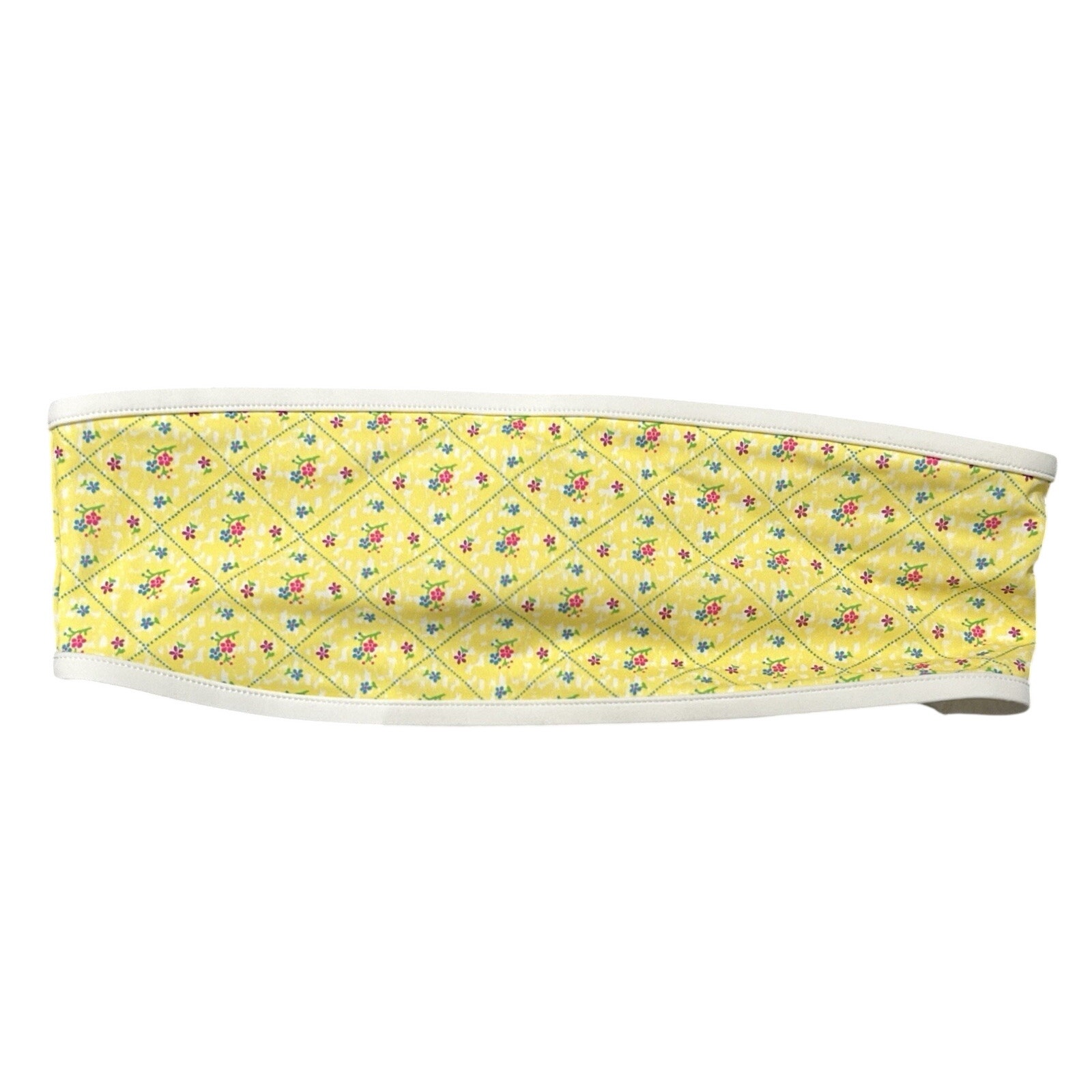 Nwt Victoria's Secret Yellow Floral Strapless Bikini Top Women's Size M